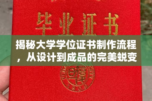 两江新区揭秘大学学位证书制作流程，从设计到成品的完美蜕变
